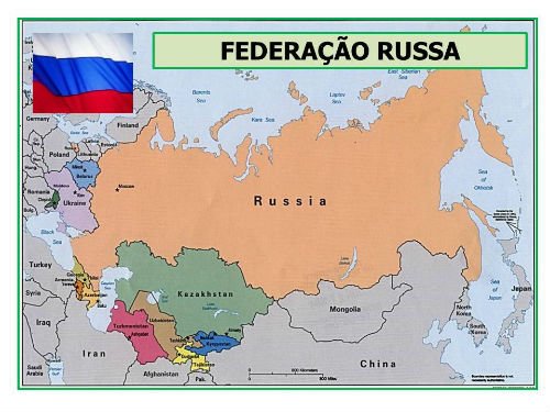 Rússia: mapa, capital, continente e história - Toda Matéria